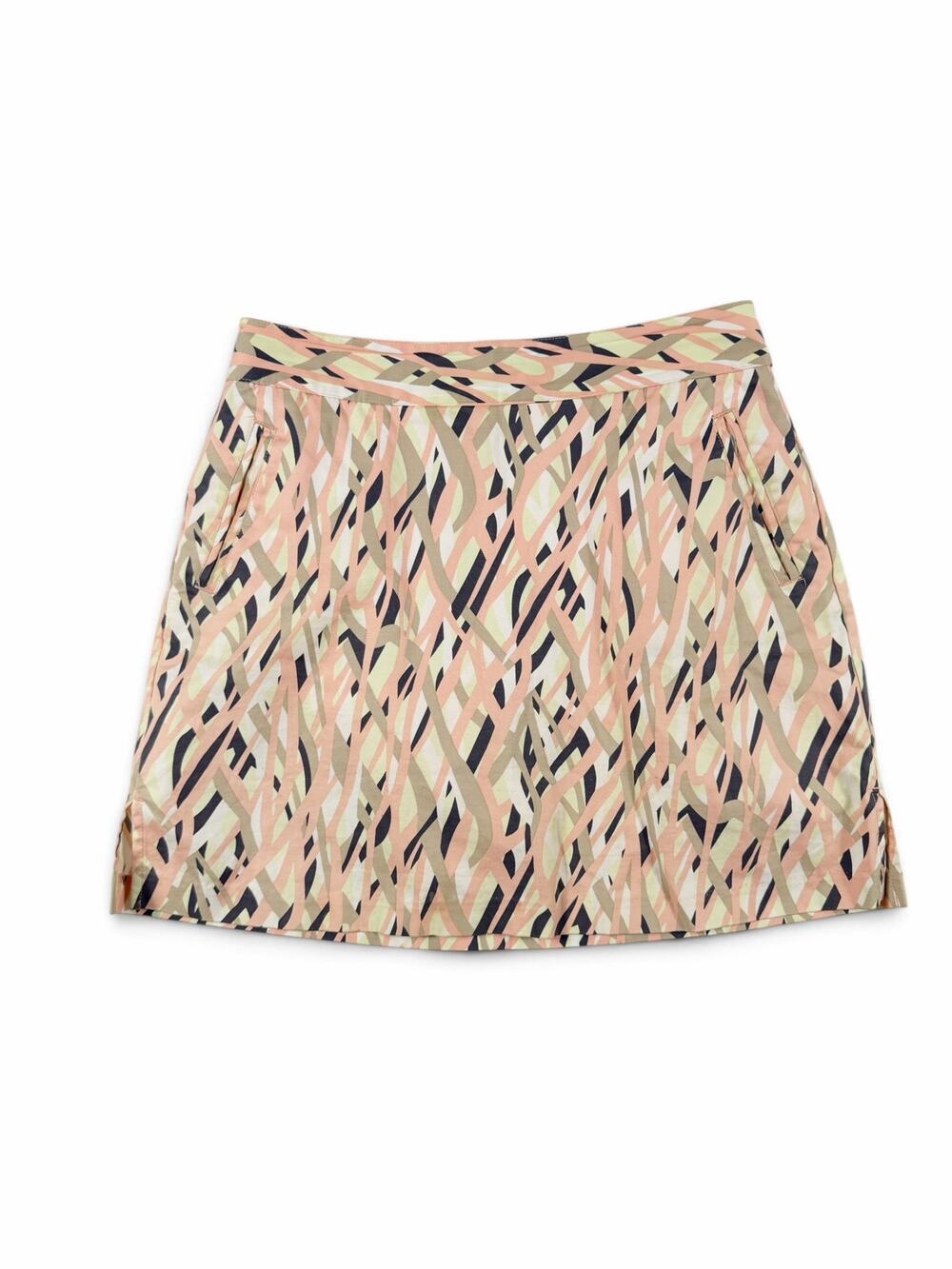 Lady Hagen Golf Skort Skirt Abstract Print Peach Built In Shorts Size 4